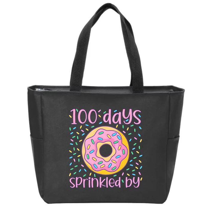 100 Days Sprinkled By Cute Donut 100 Days Of School Zip Tote Bag