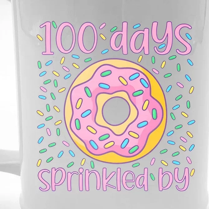 100 Days Sprinkled By Cute Donut 100 Days Of School Front & Back Beer Stein