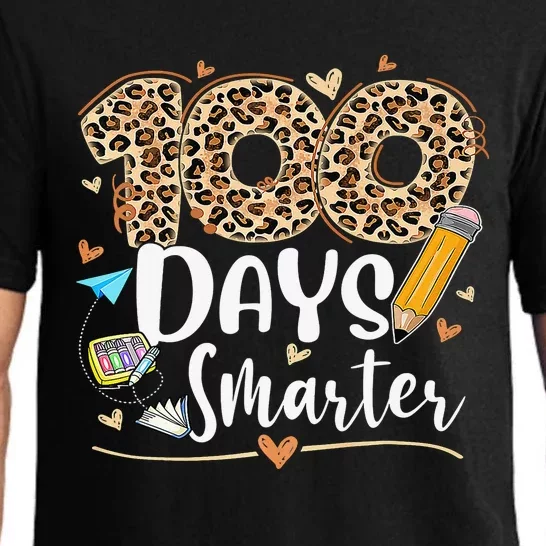 100 Days Smarter Leopard Happy 100th Day Of School Teacher Pajama Set