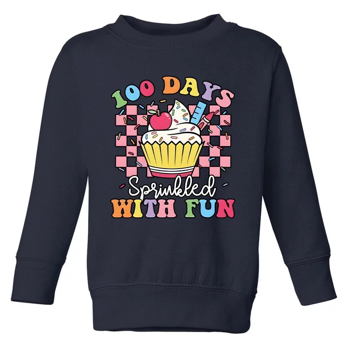 100 Days Sprinkled With Fun Cute Cupcake Toddler Sweatshirt