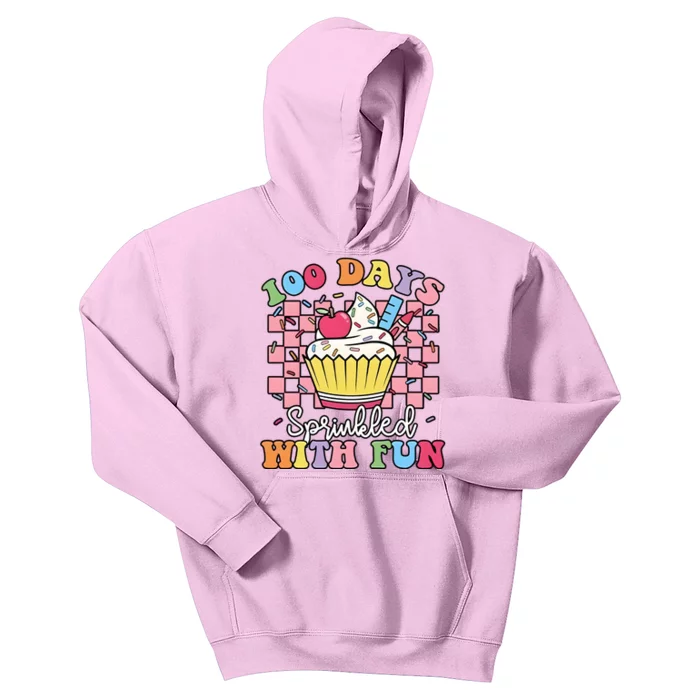 100 Days Sprinkled With Fun Cute Cupcake Kids Hoodie