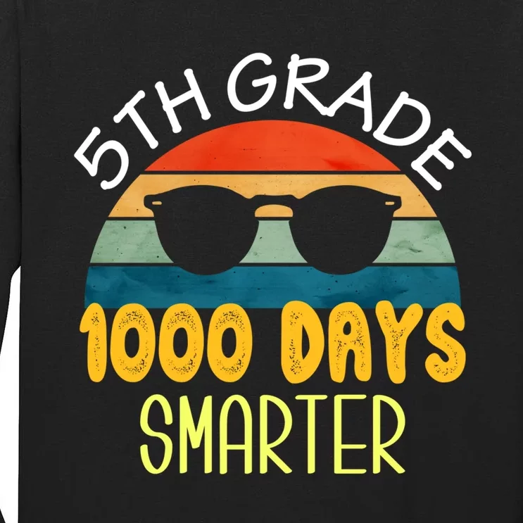 1000 Days Smarter Fifth 5th Grade Teacher Student Of School Tall Long Sleeve T-Shirt