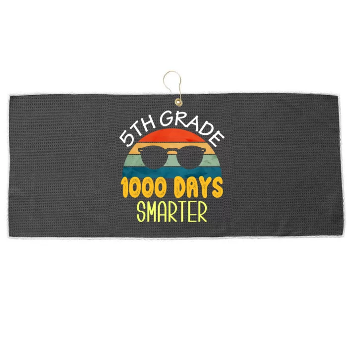 1000 Days Smarter Fifth 5th Grade Teacher Student Of School Large Microfiber Waffle Golf Towel