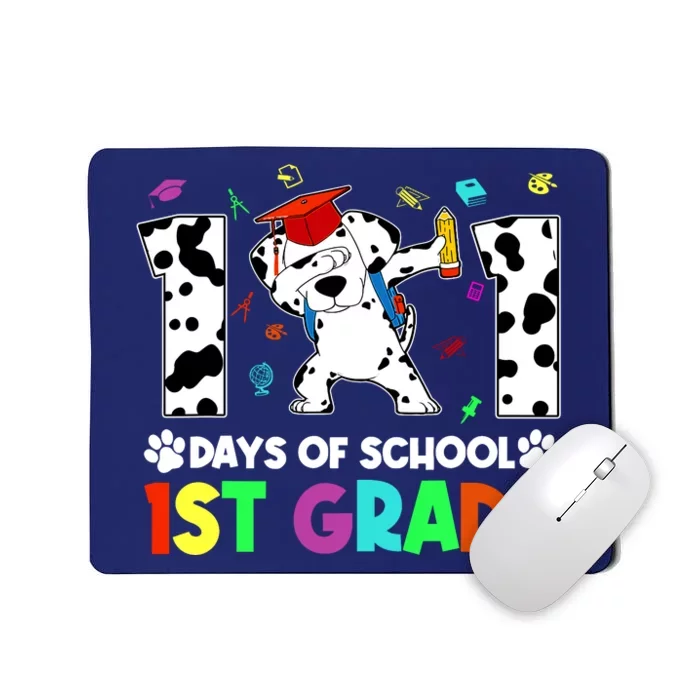 101 Days Smarter 1st Grade Happy 100th Days Dog Student Mousepad