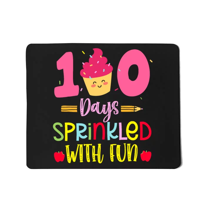 100 Days Sprinkled With Fun Cupcake 100th Day Of School Girl Mousepad