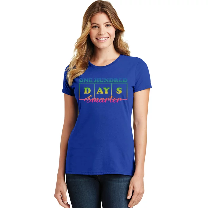 100 Days Smarter Science Of Reading Funny Cool Gift Women's T-Shirt