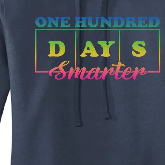 100 Days Smarter Science Of Reading Funny Cool Gift Women's Pullover Hoodie