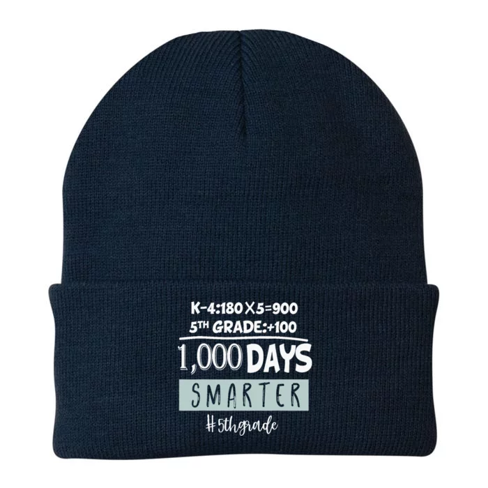 1000 days smarter - Fifth Grade Student Teacher gift Knit Cap Winter Beanie