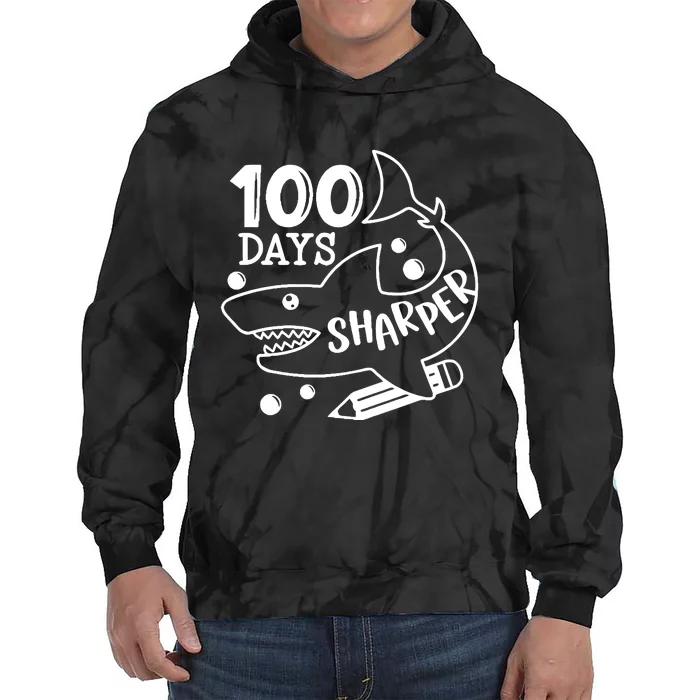 100 Days Sharper Funny Back To School Tie Dye Hoodie