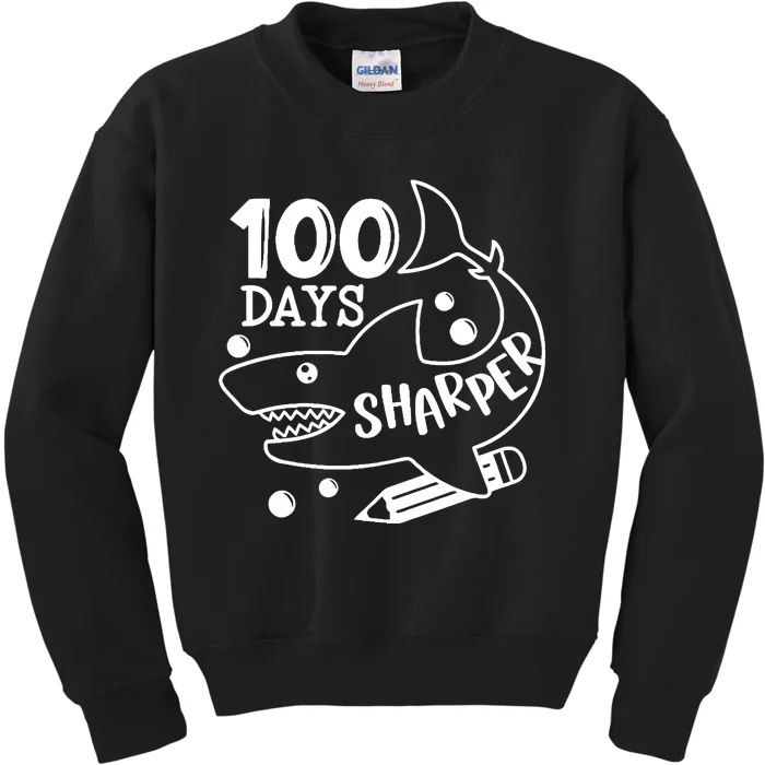 100 Days Sharper Funny Back To School Kids Sweatshirt