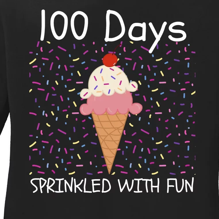 100 Days Sprinkled With Fun 100th Day Of School 100 Days Of School 100 Days Ladies Long Sleeve Shirt