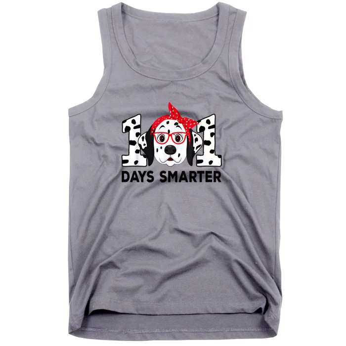 101 Days Smarter 101 St Day School Dalmatian Dog Teacher Tank Top