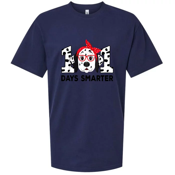 101 Days Smarter 101 St Day School Dalmatian Dog Teacher Sueded Cloud Jersey T-Shirt