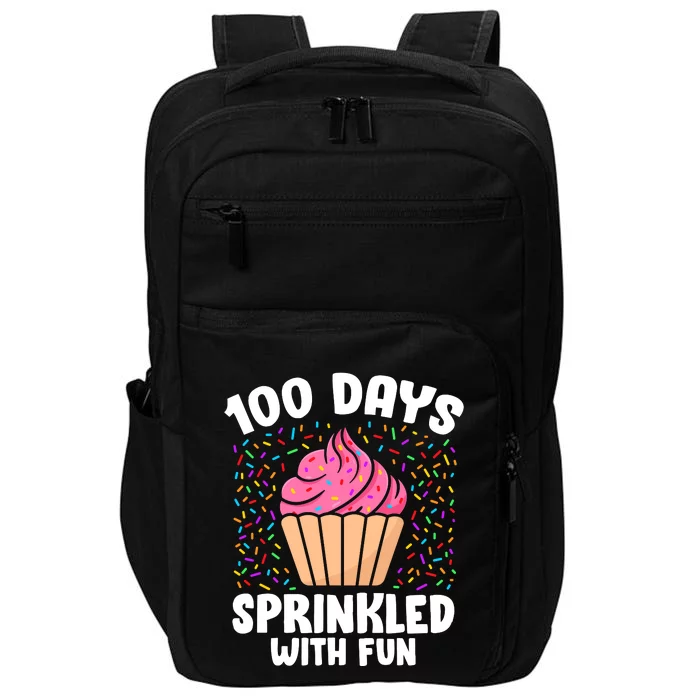 100 Days Sprinkled With Fun Cupcake 100th Day Of School Girl Impact Tech Backpack