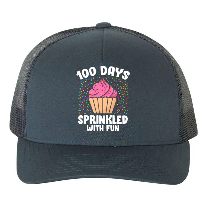 100 Days Sprinkled With Fun Cupcake 100th Day Of School Girl Yupoong Adult 5-Panel Trucker Hat