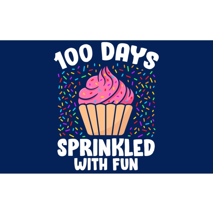 100 Days Sprinkled With Fun Cupcake 100th Day Of School Girl Bumper Sticker