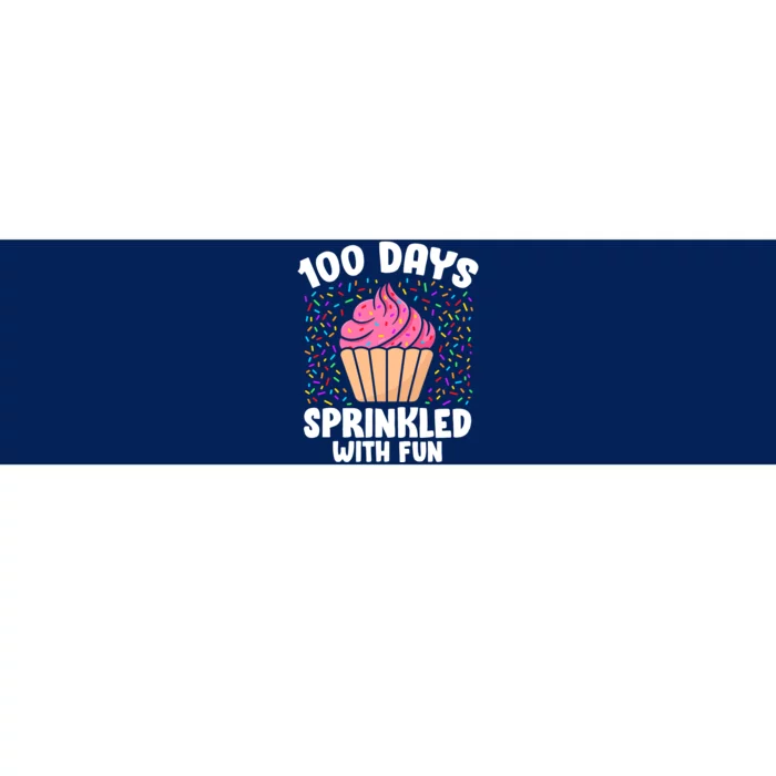 100 Days Sprinkled With Fun Cupcake 100th Day Of School Girl Bumper Sticker