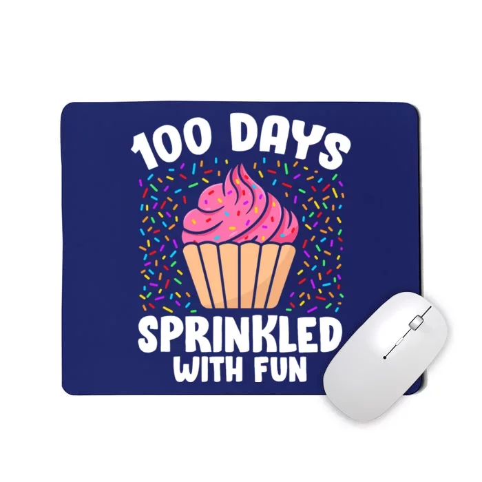 100 Days Sprinkled With Fun Cupcake 100th Day Of School Girl Mousepad