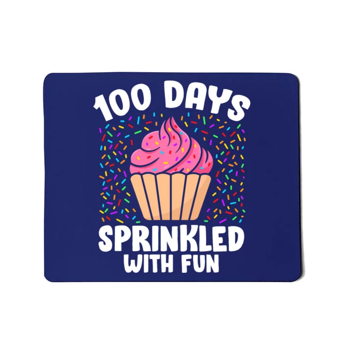 100 Days Sprinkled With Fun Cupcake 100th Day Of School Girl Mousepad