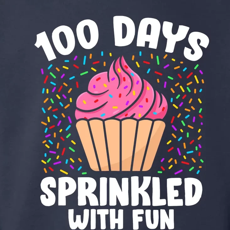 100 Days Sprinkled With Fun Cupcake 100th Day Of School Girl Toddler Hoodie