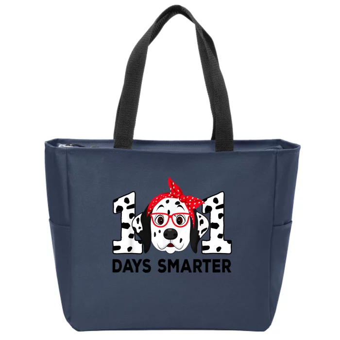 101 Days Smarter 101st Day School Dalmatian Dog Teacher Zip Tote Bag