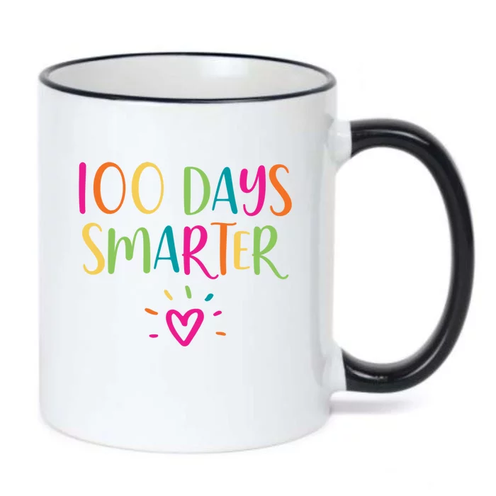 100 Days Smarter Teacher Student 100th Day Of School Gift Black Color Changing Mug