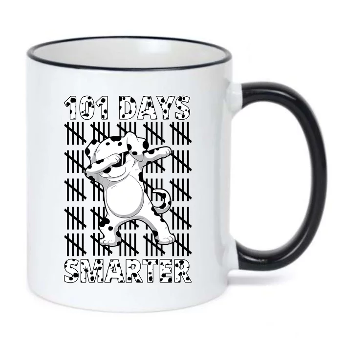 101 Days Smarter Dabbing Dalmatian Dog Black Color Changing Mug