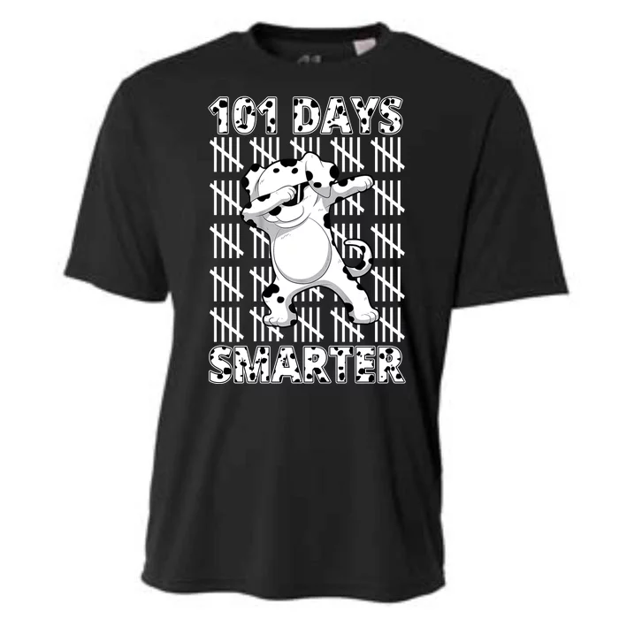 101 Days Smarter Dabbing Dalmatian Dog Cooling Performance Crew T-Shirt