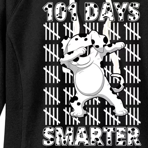 101 Days Smarter Dabbing Dalmatian Dog Women's Fleece Hoodie