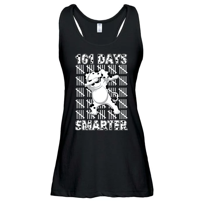 101 Days Smarter Dabbing Dalmatian Dog Ladies Essential Flowy Tank