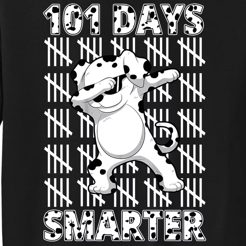 101 Days Smarter Dabbing Dalmatian Dog Tall Sweatshirt