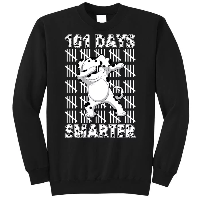 101 Days Smarter Dabbing Dalmatian Dog Tall Sweatshirt