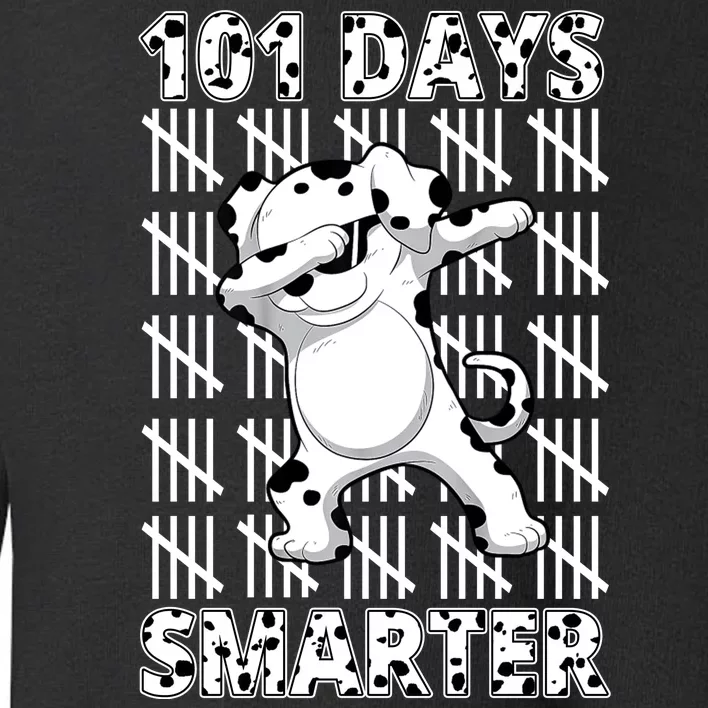 101 Days Smarter Dabbing Dalmatian Dog Toddler Sweatshirt