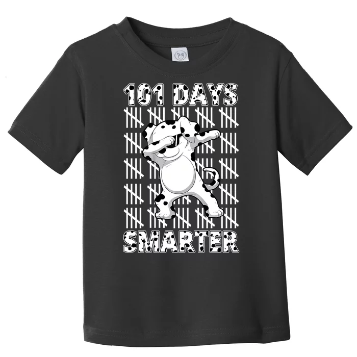 101 Days Smarter Dabbing Dalmatian Dog Toddler T-Shirt