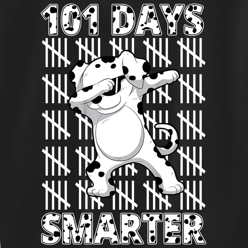 101 Days Smarter Dabbing Dalmatian Dog Kids Sweatshirt