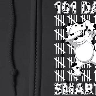 101 Days Smarter Dabbing Dalmatian Dog Full Zip Hoodie