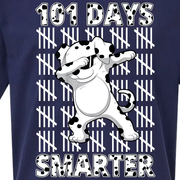 101 Days Smarter Dabbing Dalmatian Dog Sueded Cloud Jersey T-Shirt