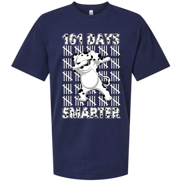 101 Days Smarter Dabbing Dalmatian Dog Sueded Cloud Jersey T-Shirt