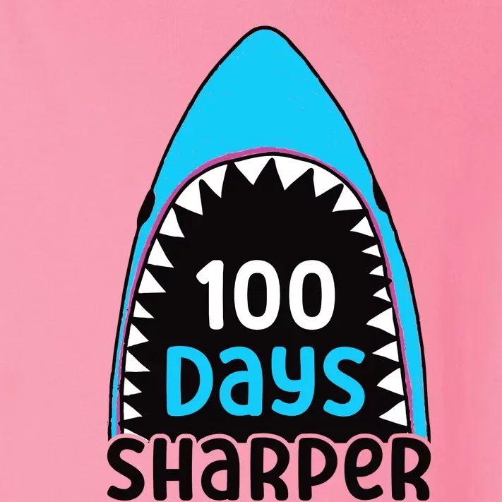 100 Days Sharper Boy Shark 100th Day Of School Toddler Long Sleeve Shirt