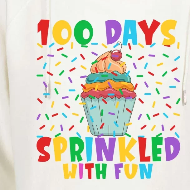 100 Days Sprinkled With Fun Gift 100 Days Of School Funny Cool Gift Womens Funnel Neck Pullover Hood