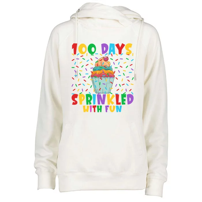 100 Days Sprinkled With Fun Gift 100 Days Of School Funny Cool Gift Womens Funnel Neck Pullover Hood