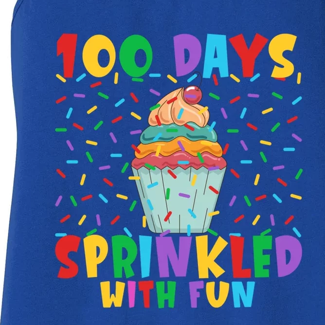 100 Days Sprinkled With Fun Gift 100 Days Of School Funny Cool Gift Women's Racerback Tank