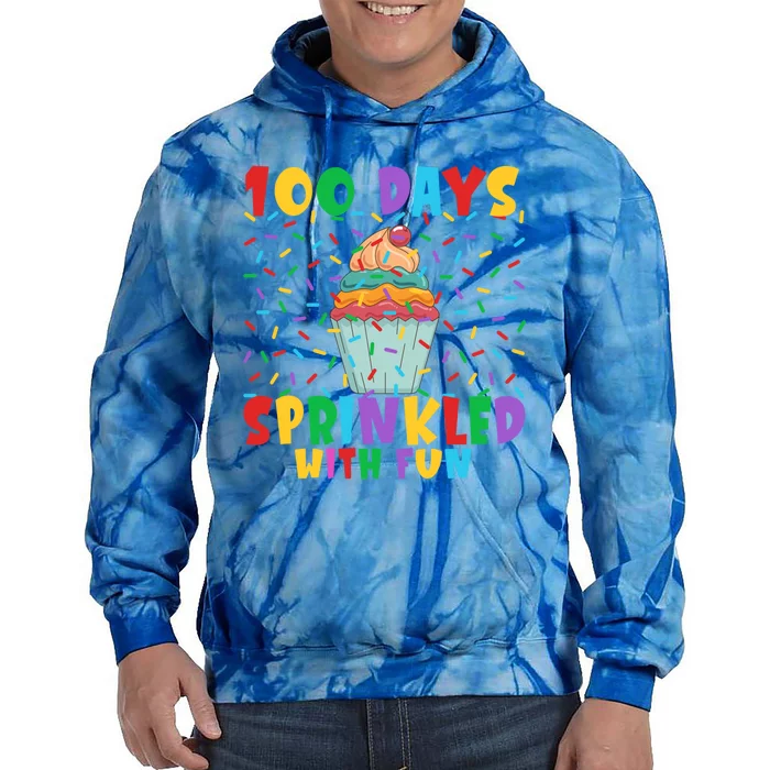 100 Days Sprinkled With Fun Gift 100 Days Of School Funny Cool Gift Tie Dye Hoodie