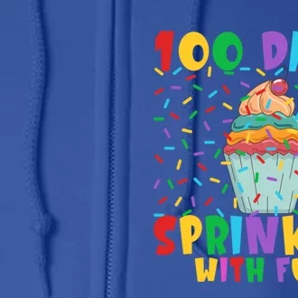 100 Days Sprinkled With Fun Gift 100 Days Of School Funny Cool Gift Full Zip Hoodie