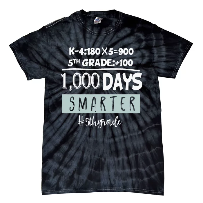 1000 days smarter - Fifth Grade Student Teacher gift Tie-Dye T-Shirt