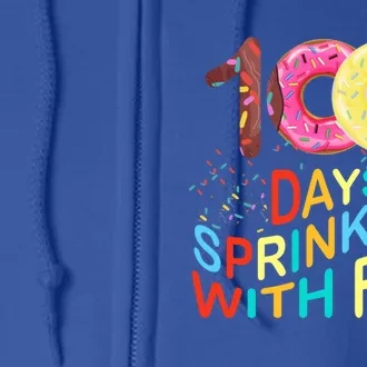 100 Days Sprinkled With Fun 100 Days Of School Kindergarten Great Gift Full Zip Hoodie