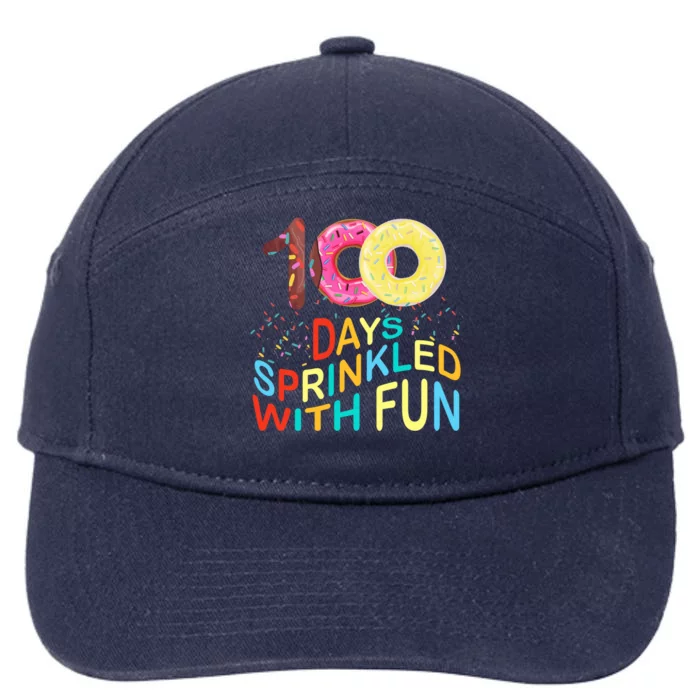 100 Days Sprinkled With Fun 100 Days Of School Kindergarten Great Gift 7-Panel Snapback Hat