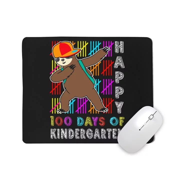 100 Days Smarter Happy 100th Day Of School Dabbing Sloth Mousepad