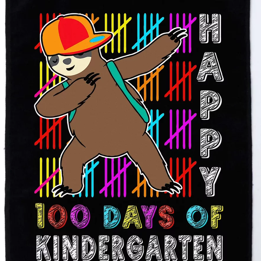 100 Days Smarter Happy 100th Day Of School Dabbing Sloth Platinum Collection Golf Towel