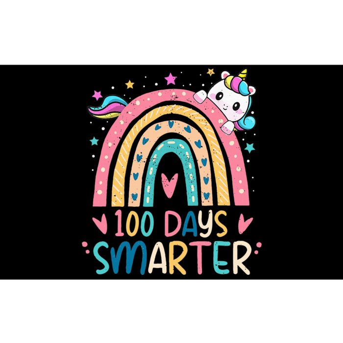 100 Days Smarter Unicorn 100th Day Of School Gift Bumper Sticker